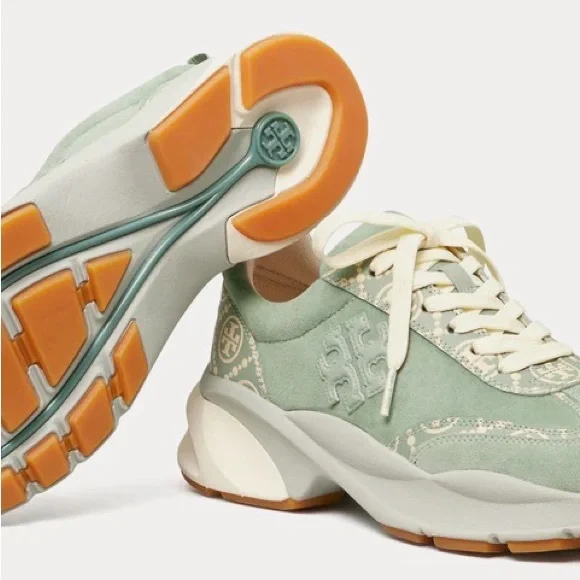 Tory Burch MONOGRAM GOOD LUCK TRAINER - Picture 3 of 4